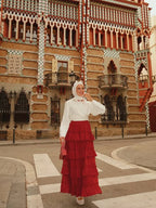 Aisha Ruffled Tiered Two‑Piece Set