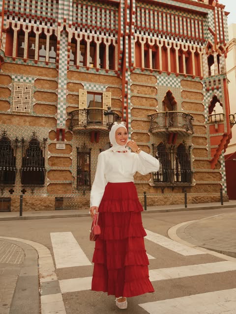 Aisha Ruffled Tiered Two‑Piece Set