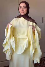 Samira Ruffle Flare Sleeve Two‑Piece Set