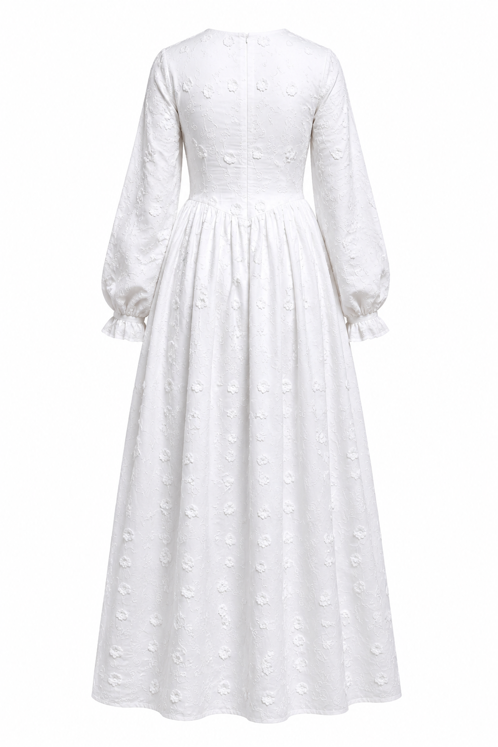Sara 3D Floral Embroidered Maxi Dress