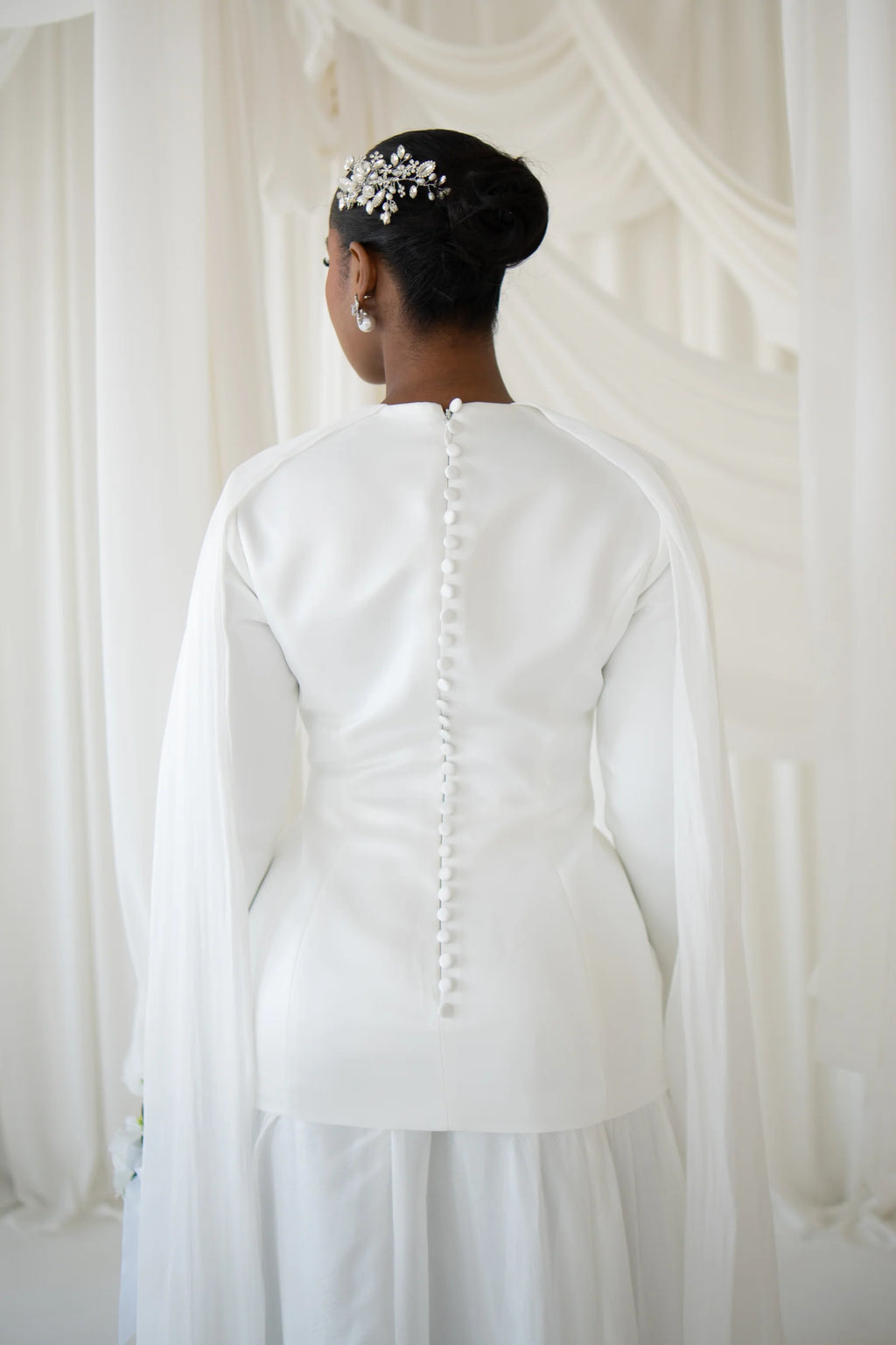 Hana Cape Overlay Chiffon Two Piece Set
