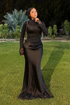 Mariam Lace Satin Mermaid Maxi dress