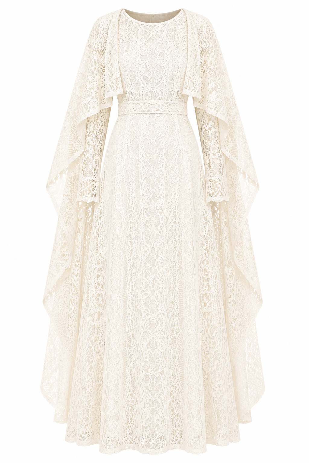 Noura Lace Cape Maxi Dress Set