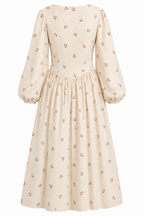 Aisha Collared Printed Midi Dress