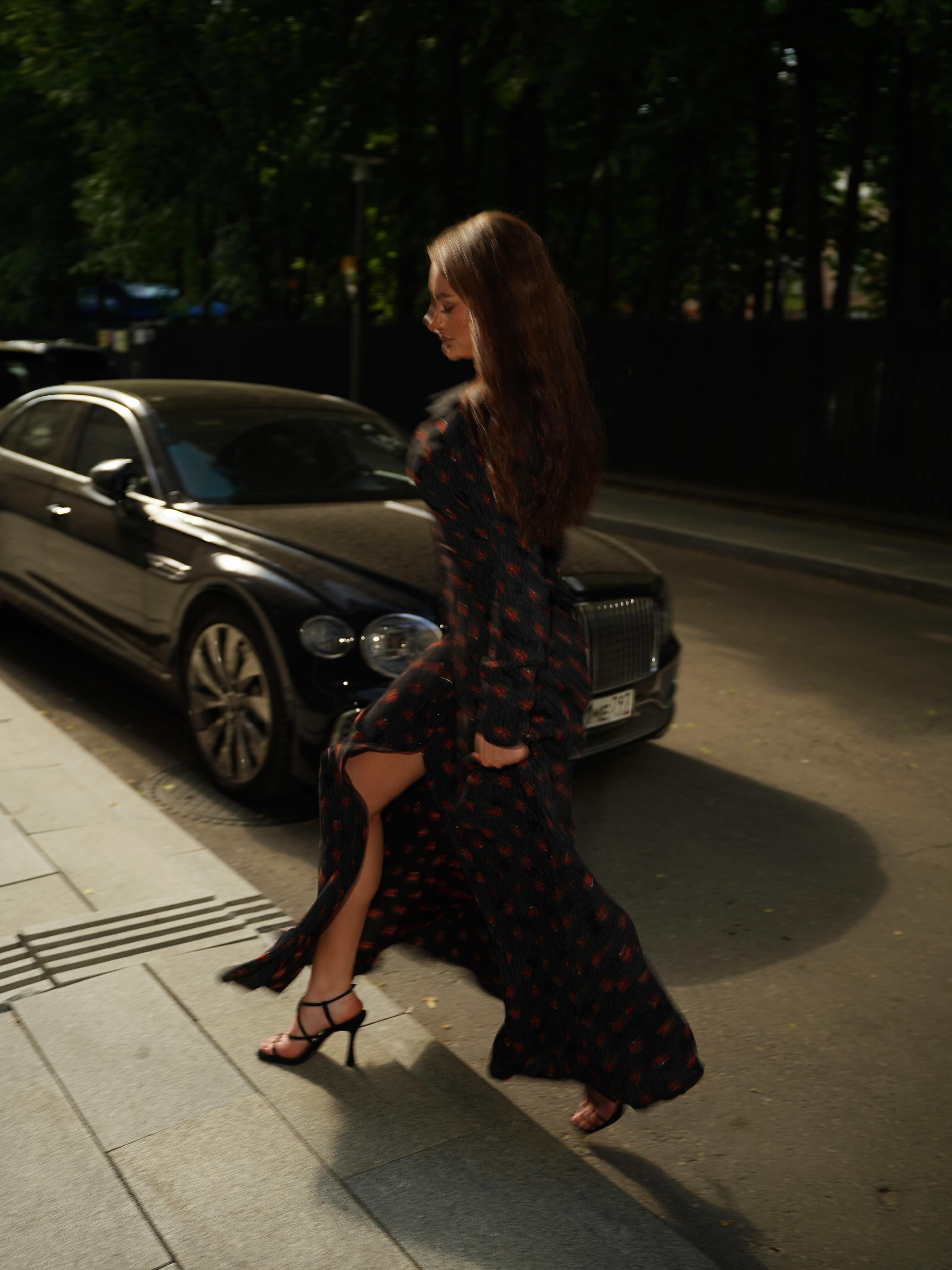Nora Collared Floral Button‑Front Maxi Dress