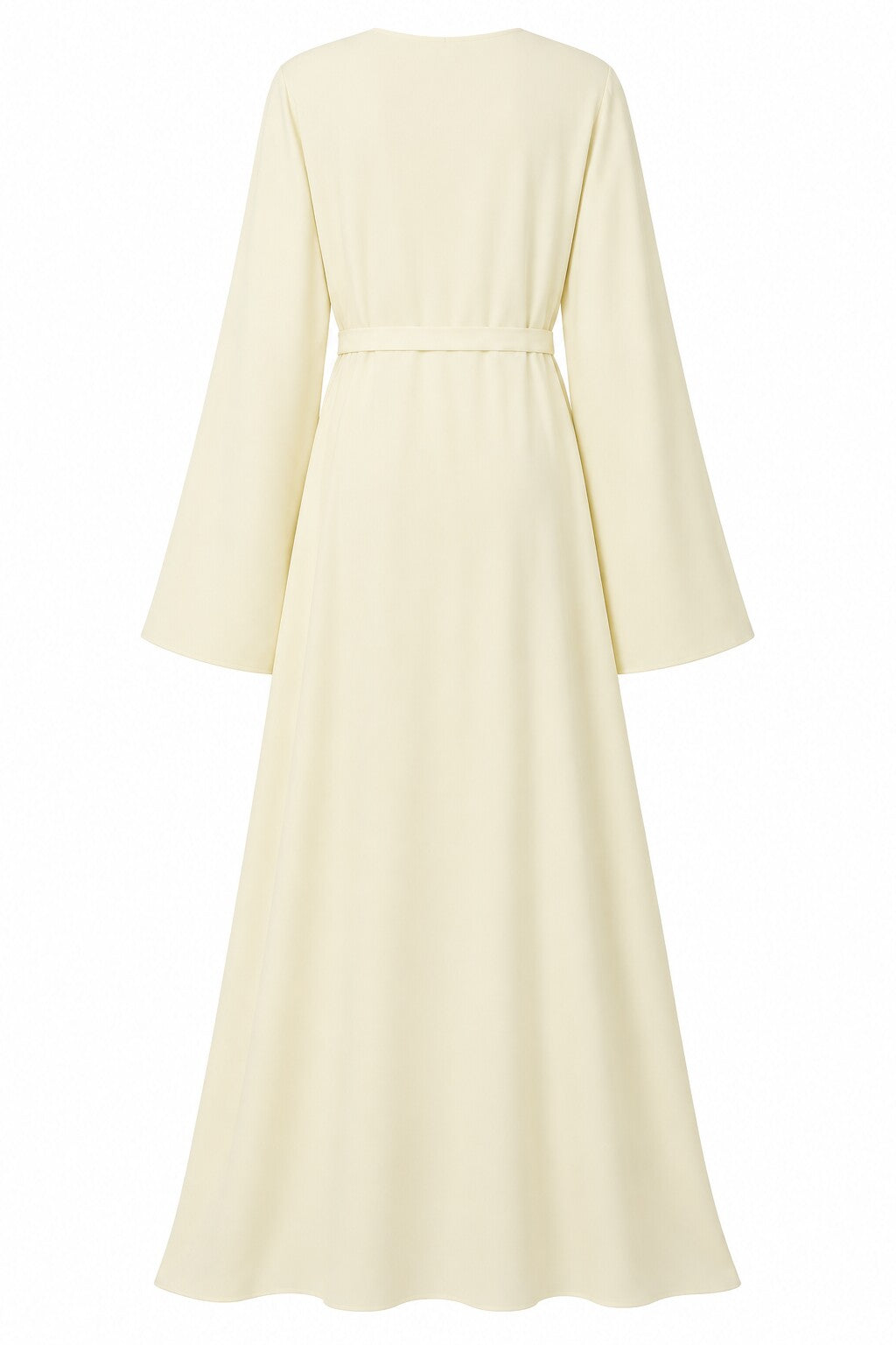 Samira Floral Appliqué Belted Abaya Robe