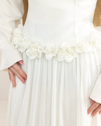 Amaya Flowerfall Gown | Ivory