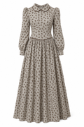 Mona Peter‑Pan Collar Floral Maxi Dress