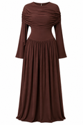 Nora Ruched Draped Maxi Dress