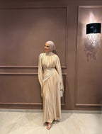 Zara Satin Ruched Wrap Waist Maxi Dress