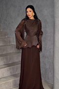 Farah Beaded Peplum Maxi Set