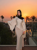 Noura Satin Flare Sleeve Two‑Piece Set