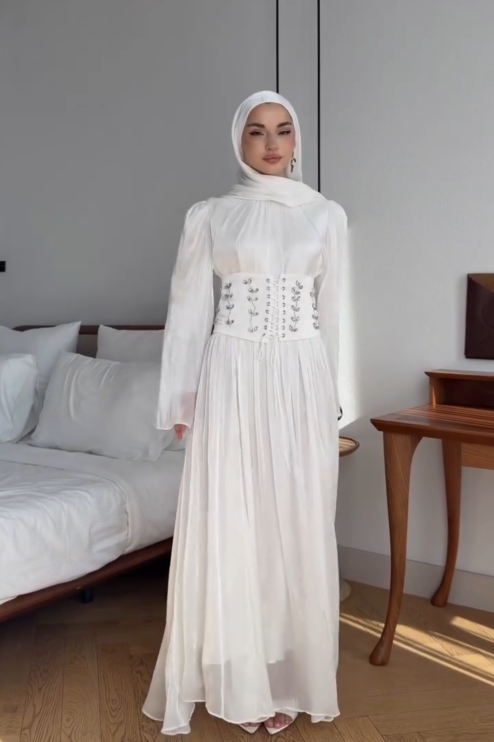 Aisha Corset Detail Maxi Dress