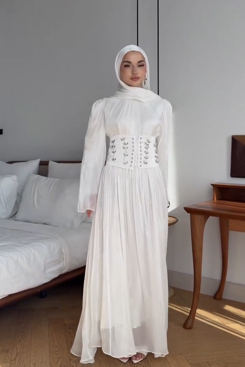 Aisha Corset Detail Maxi Dress