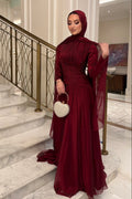 Aisha Ruched Chiffon Maxi Dress