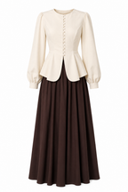 Rania Peplum Top Long Skirt Set
