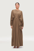 Rawiyah Pleated Kaftan - Olive
