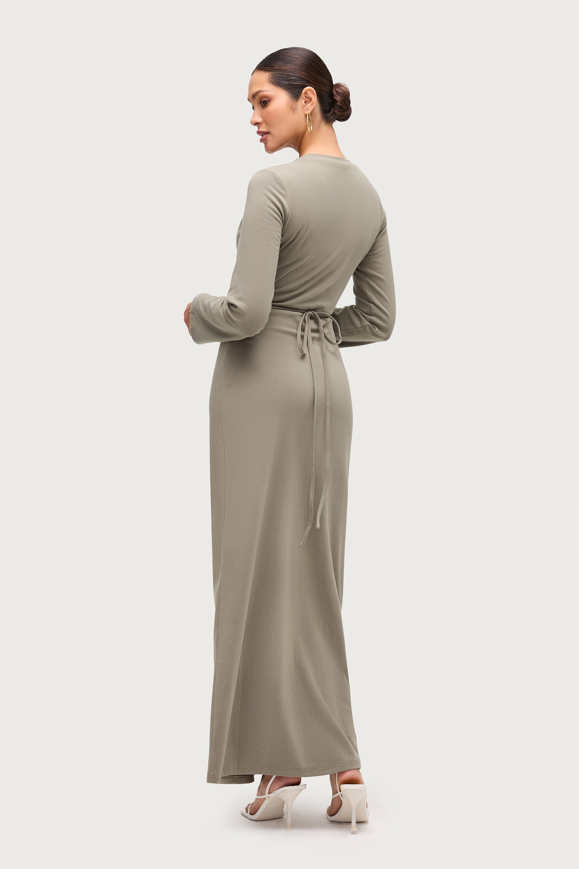 Ribbed Cotton Maxi Dress - Sage