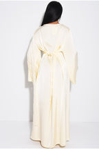 Yasmin Floral Lace Panel Satin Maxi Dress