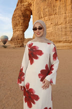 Bloom Floral Maxi Dress-White