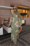 Bloom Floral Maxi Dress-Green