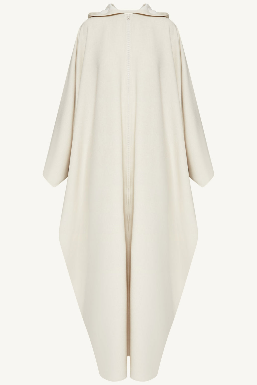 Saria Hooded Zip Front Kaftan Dress - Cloud