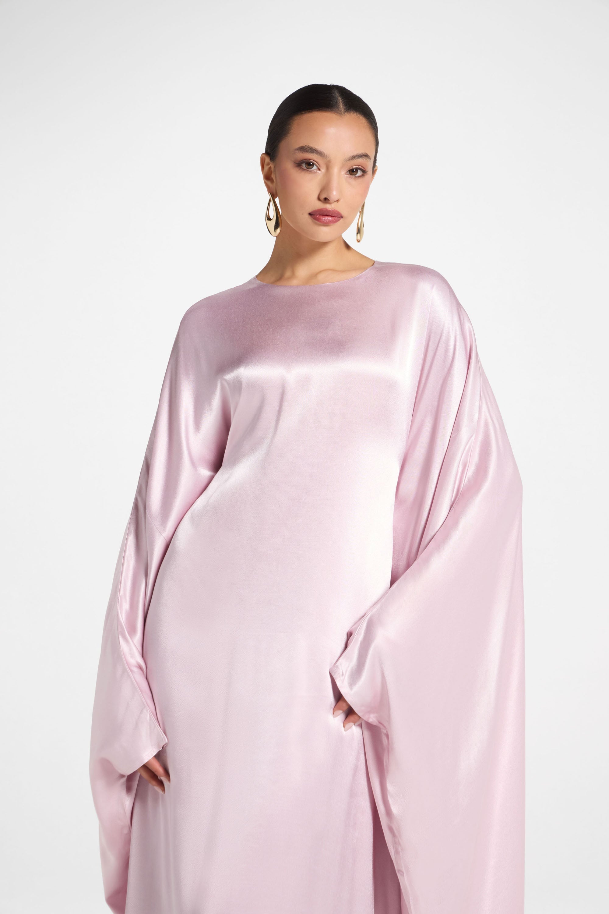 Selene Silk Butterfly Maxi Dress - Pastel Pink