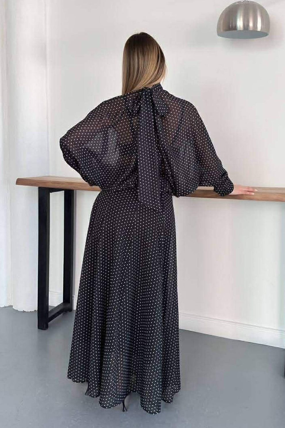 Zaro Polka Dot Blouse Skirt Set