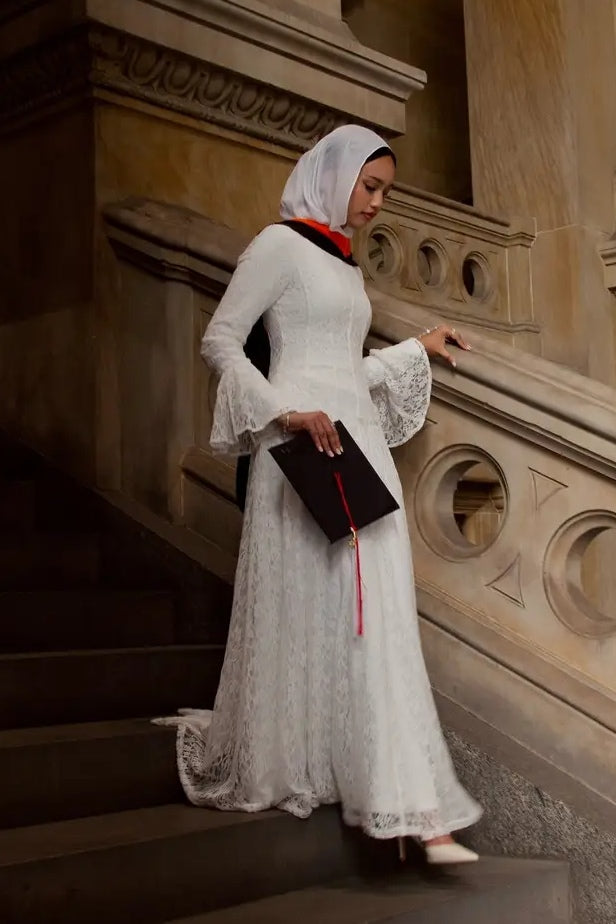 Corset Seam Lace Texture Maxi Dress