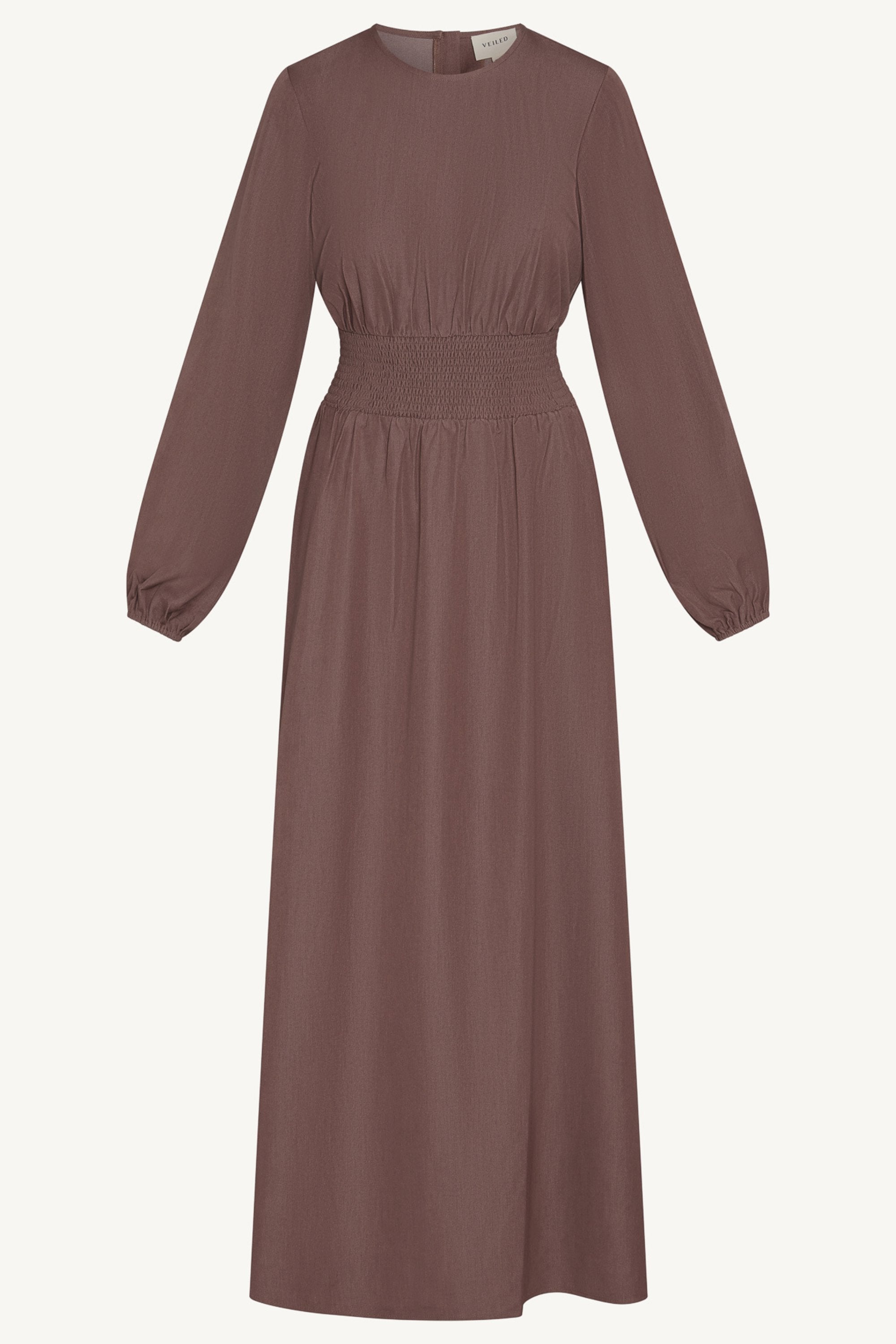 Smocked Waist Dress - Berry