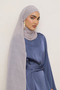 Stretch Stripe Hijab - Taupe