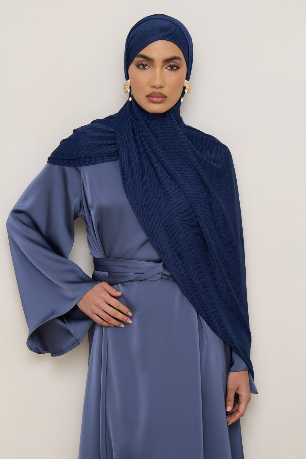Stretch Stripe Hijab - Twilight