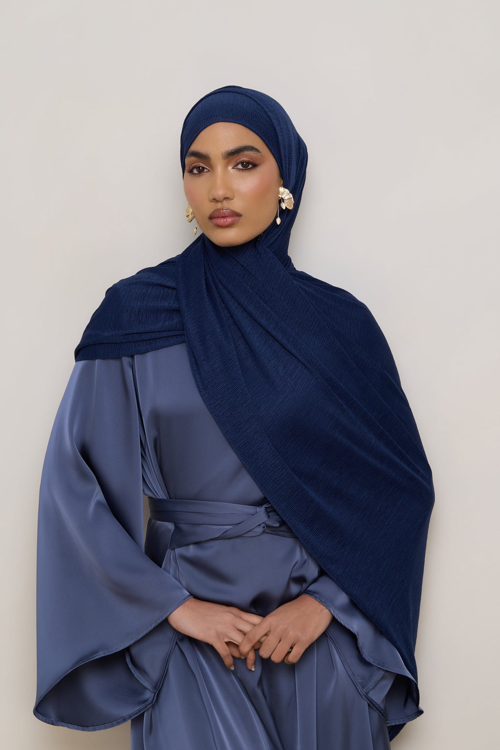 Stretch Stripe Hijab - Twilight