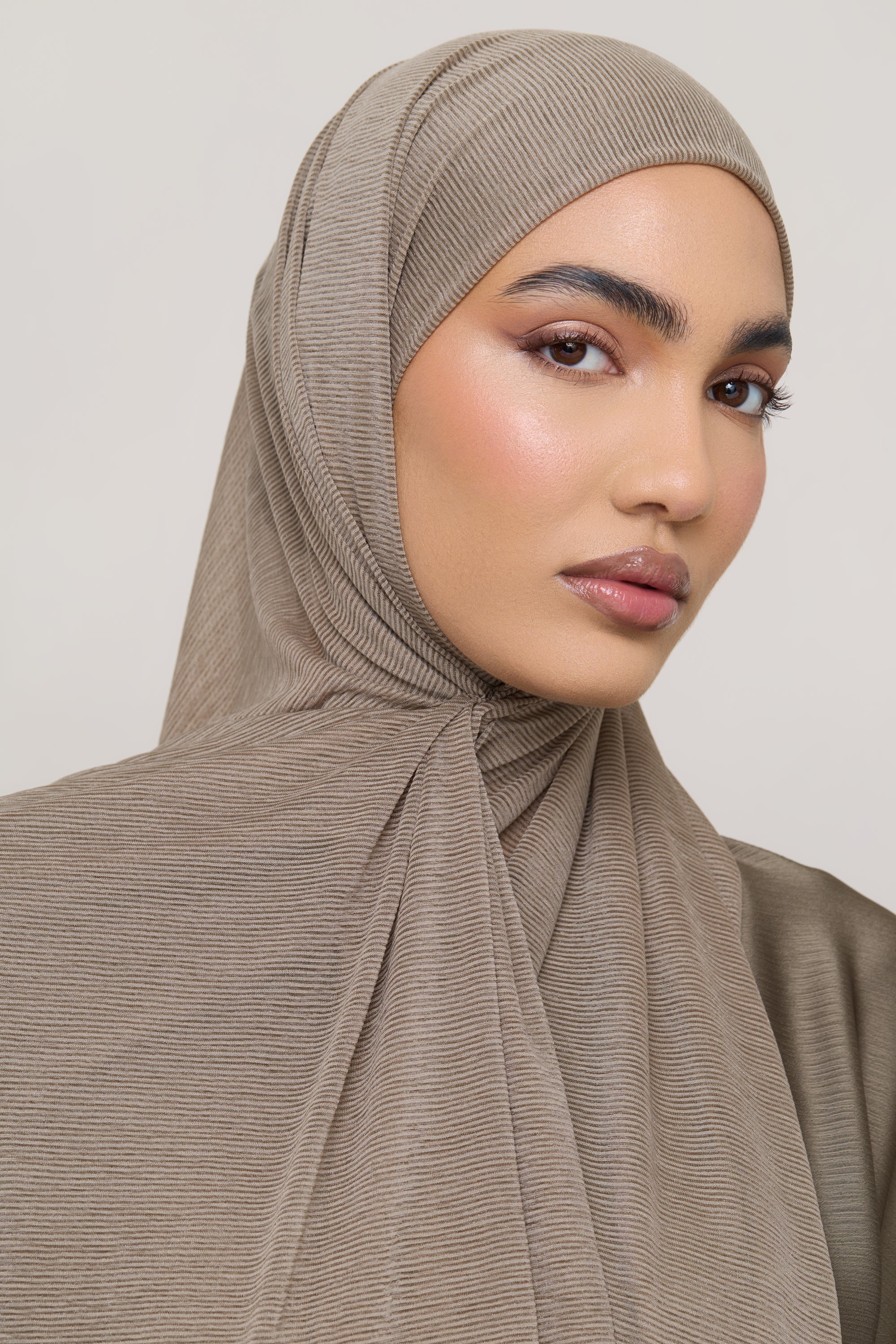 Stretch Stripe Hijab - Zaytoon