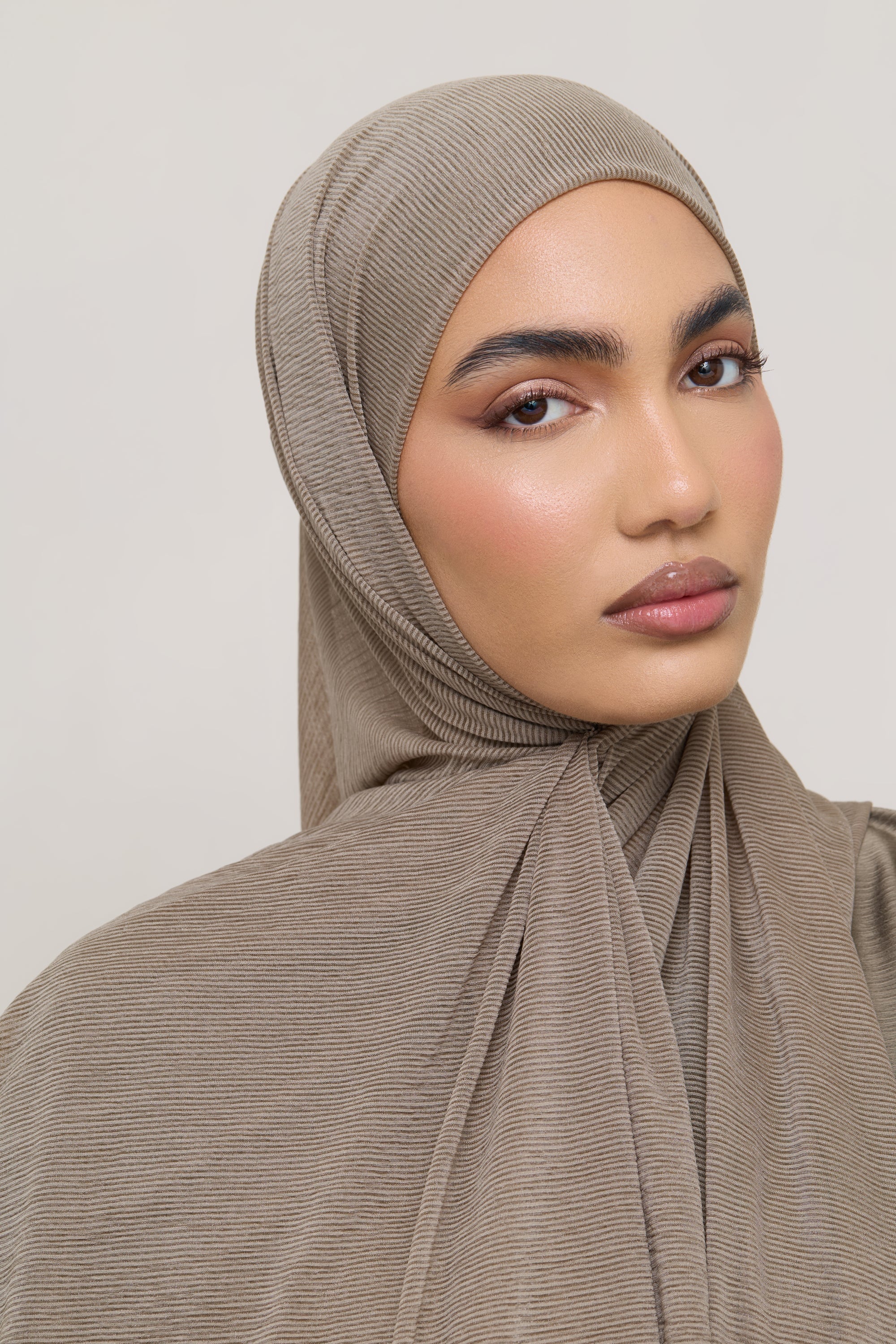Stretch Stripe Hijab - Zaytoon