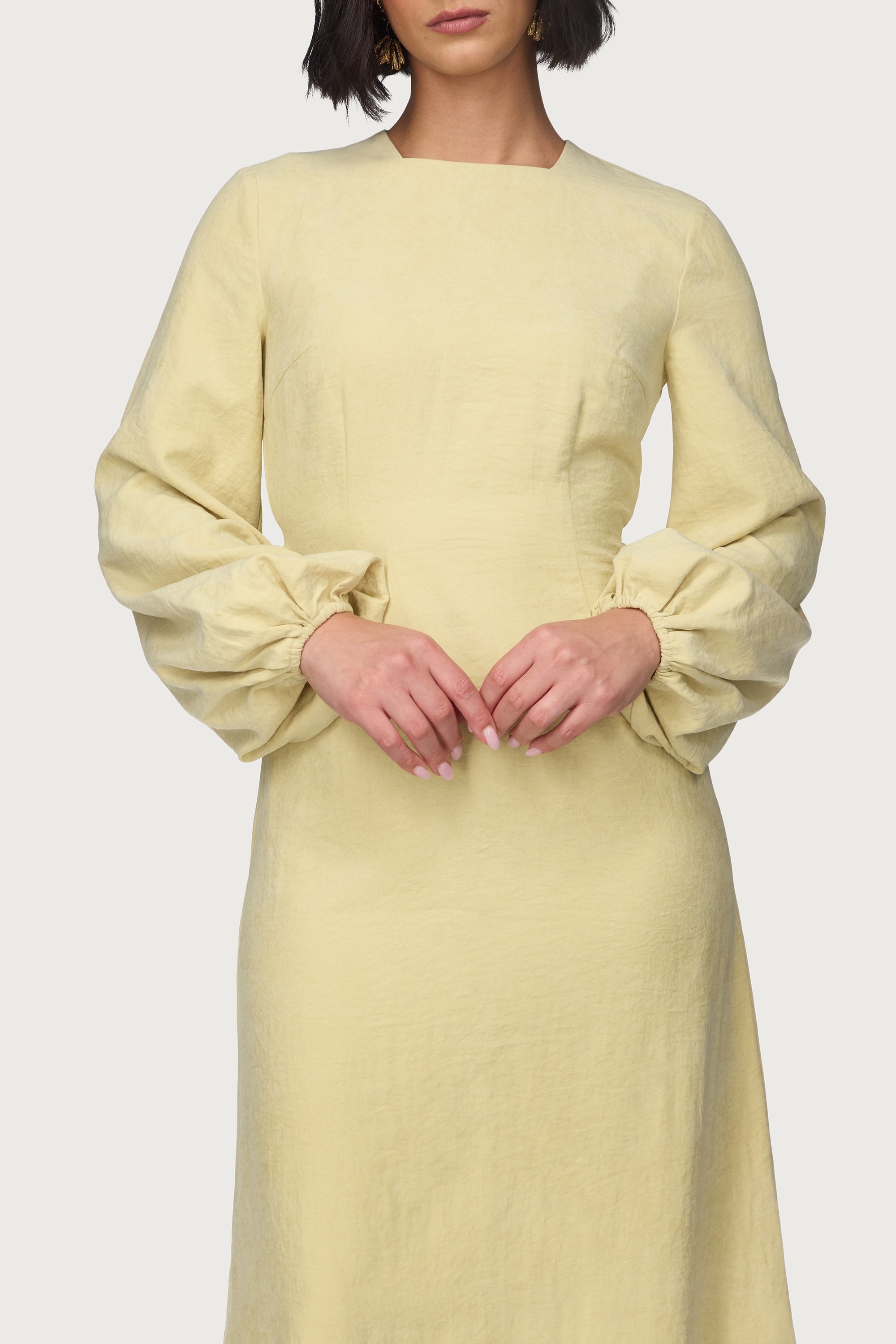 Suede Maxi Dress - Wheat