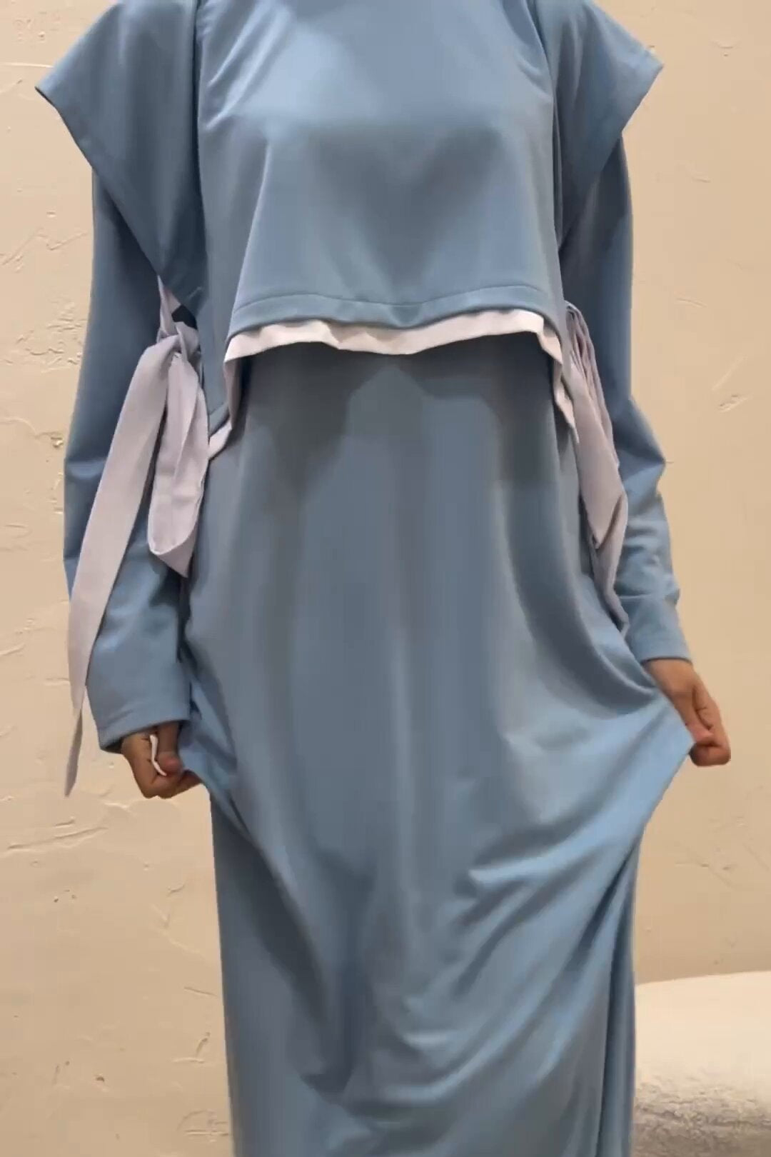Maren Layered Cape Modest Abaya Set