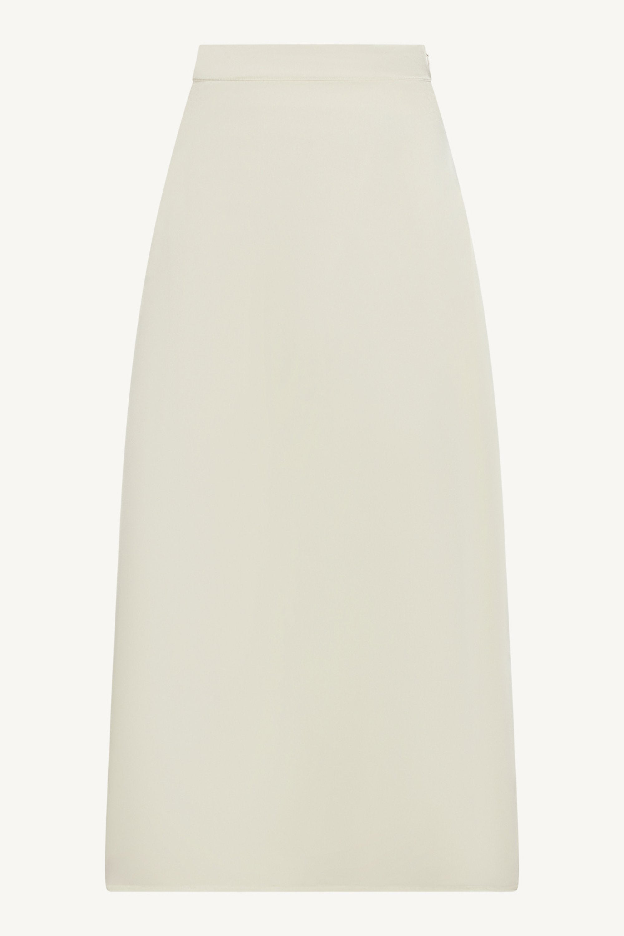 Tencel Silk A-Line Maxi Skirt - Ivory