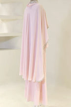 Liora Crystal Trim Cape Overlay Maxi