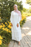 Linen Maxi Dress-White