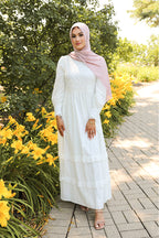 Linen Maxi Dress-White
