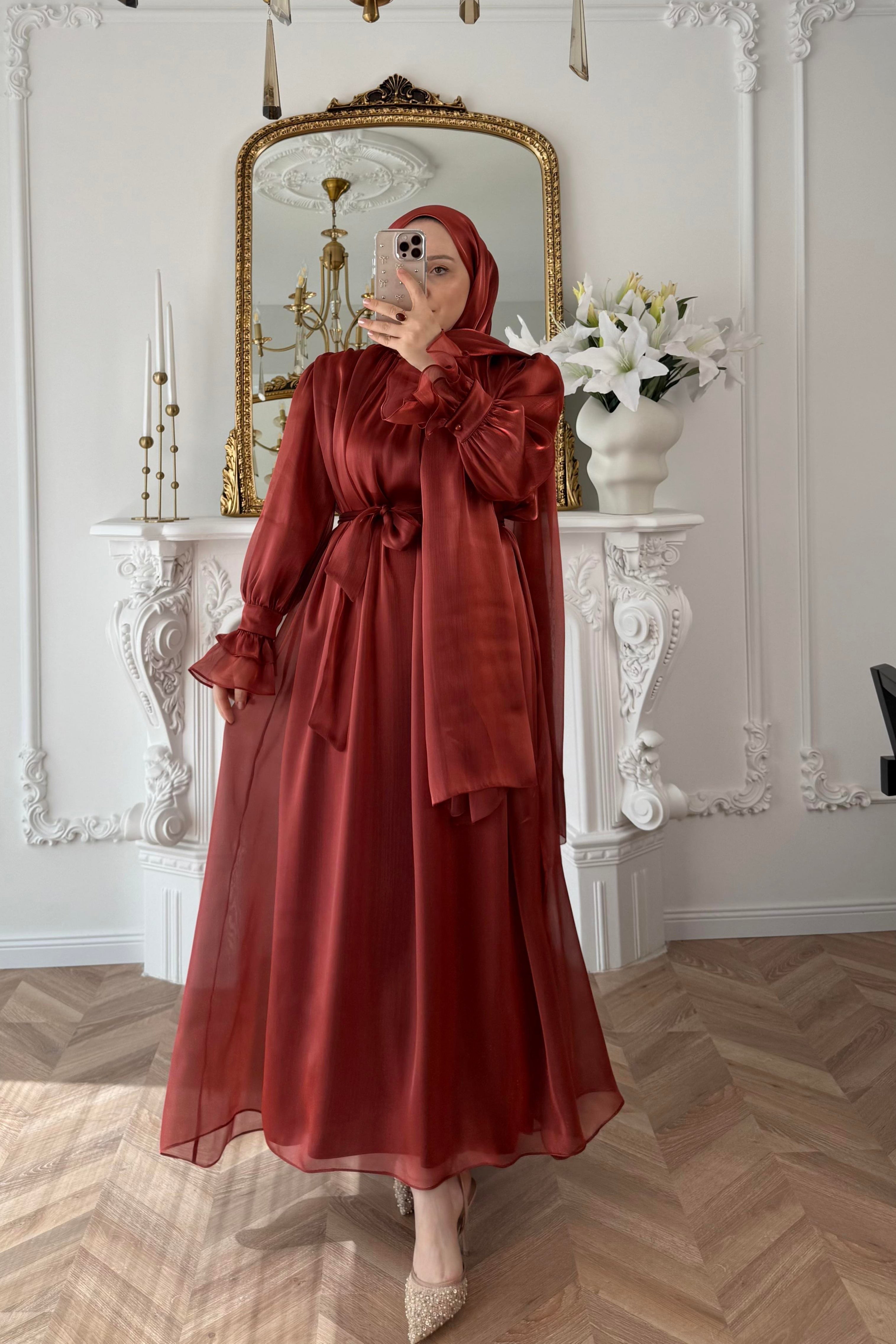 Freya Pleated Mock Neck Maxi Dress