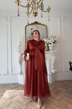 Freya Pleated Mock Neck Maxi Dress